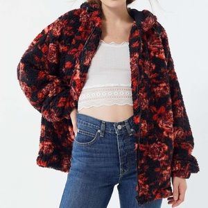 Urban Outfitters hooded teddy jacket